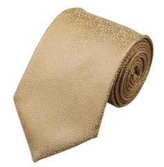 gold silk necktie