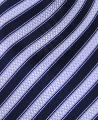 Black & Silver Striped Men's 4 inch wide Tie