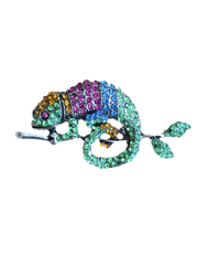 Colorful Chameleon Pin