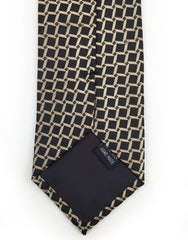 black and taupe grid tie
