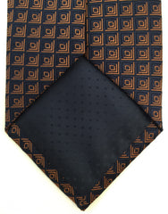 tip of navy orange necktie