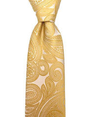 Yellow Goldish Paisley Tie