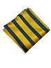 Gold and Green Striped Pocket Square
