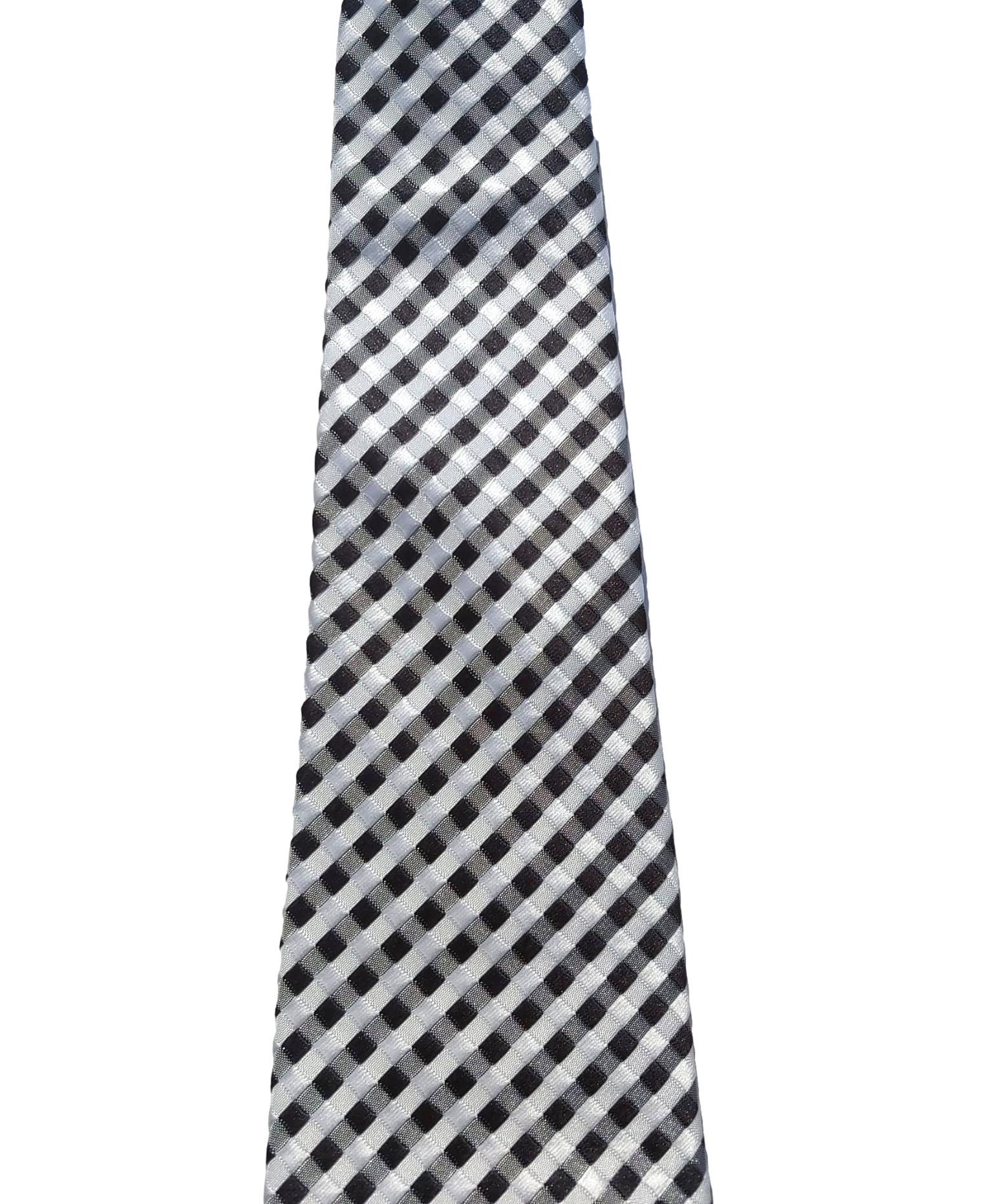 Black & White Extra Long Tie - 3XL
