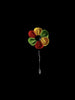 Yellow Red Green Flower Lapel Pin