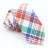 Multi-Colored Plaid Cotton Tie