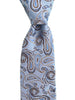 Light Blue, Taupe and White Paisley Men's Tie