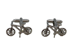 Silver Bicycle Cufflinks