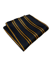 Orange and Black Striped Pocket Square