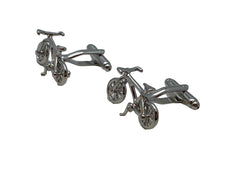 Silver Bicycle Cufflinks