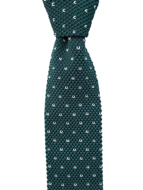 Dark Forest Green Knit Tie with White Flecks – GentlemanJoe