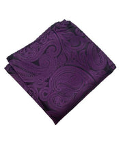 Purple Paisley Pocket Square