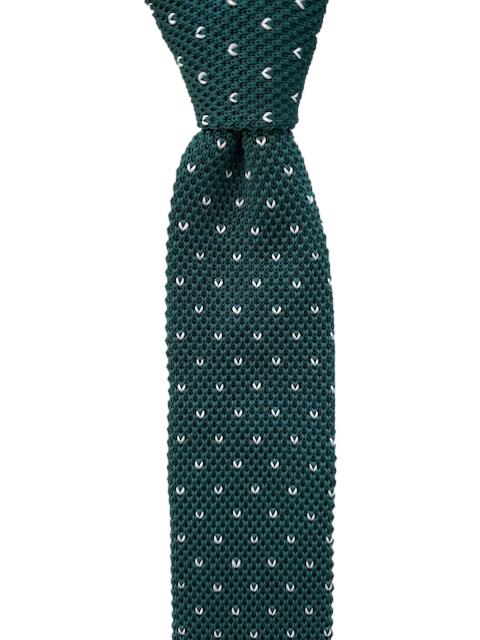 Dark Forest Green Knit Tie with White Flecks – GentlemanJoe