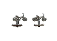 Silver Bicycle Cufflinks