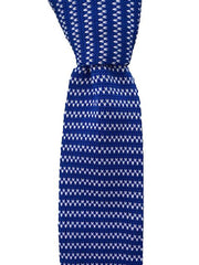 Royal Blue Knit Tie with White Flecks