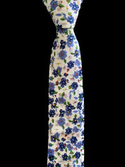 Violet, Lavender, Lilac and Green Floral Men's Tie