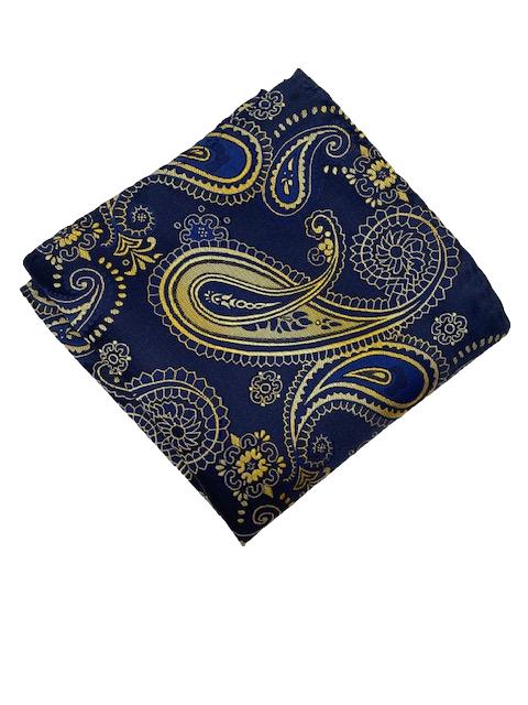 Navy Blue and Gold Paisley Pocket Hanky