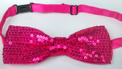 pink sparkley sequin bow tie