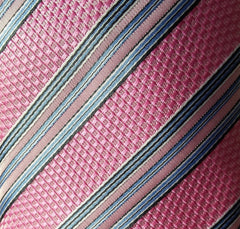 Pink & Blue Striped Tie