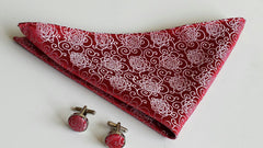 red hanky with flowers