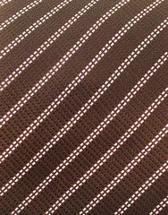 Brown and Pink Striped Tie