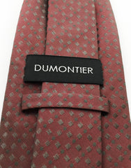 Muted Brick Red Tie with Diamonds