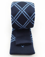 back view - navy knit tie