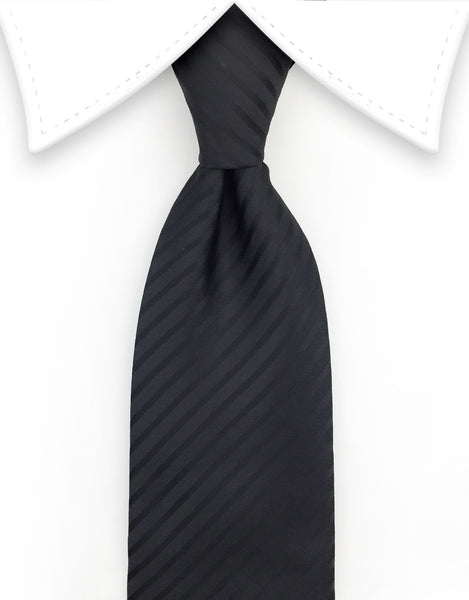 Black Striped Men's Necktie