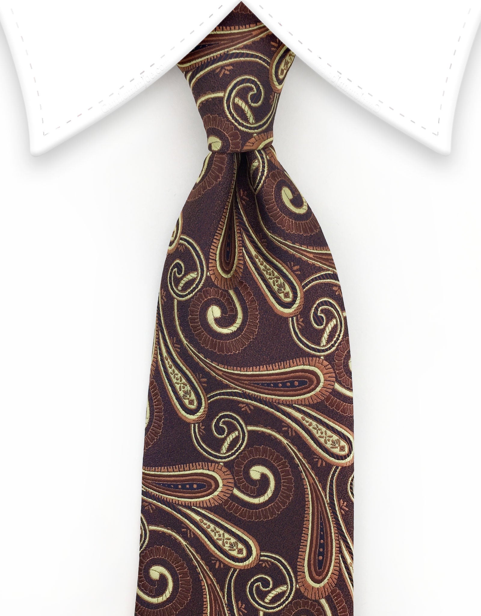 Chestnut brown paisley tie