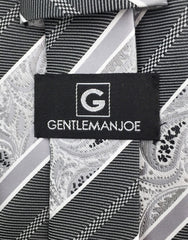 Gentleman Joe silver paisley tie