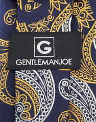 Gentleman Joe Navy Gold Paisley Tie