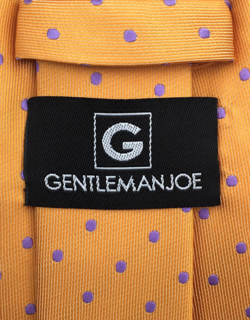 Orange & Purple Polka Dot Tie – GentlemanJoe