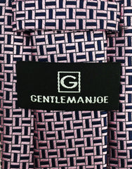 Gentleman Joe pink and navy necktie