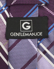 Gentleman Joe Purple Blue Plaid Tie