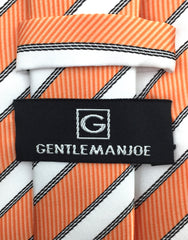 Gentleman Joe Orange White Stipe Tie