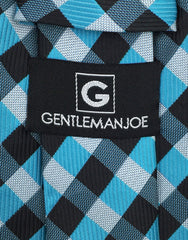 Gentleman Joe's Aqua Black Mens Tie