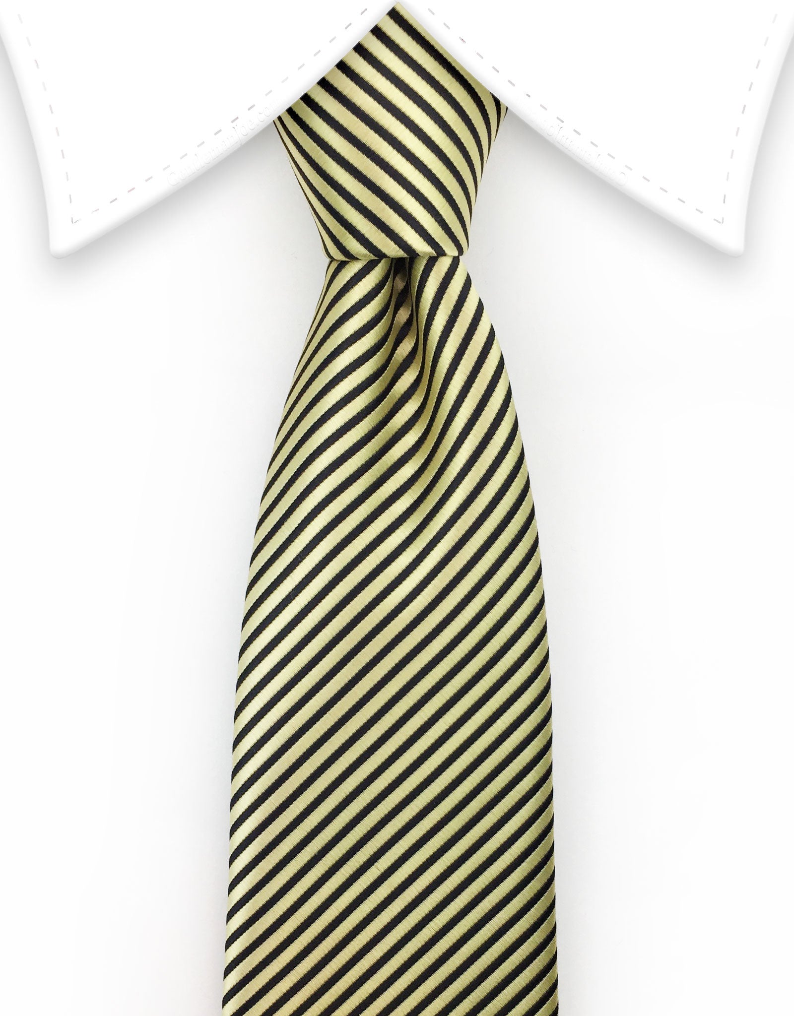 Gold & Black Pinstriped Teen Tie