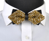 gold diamond tip bow tie