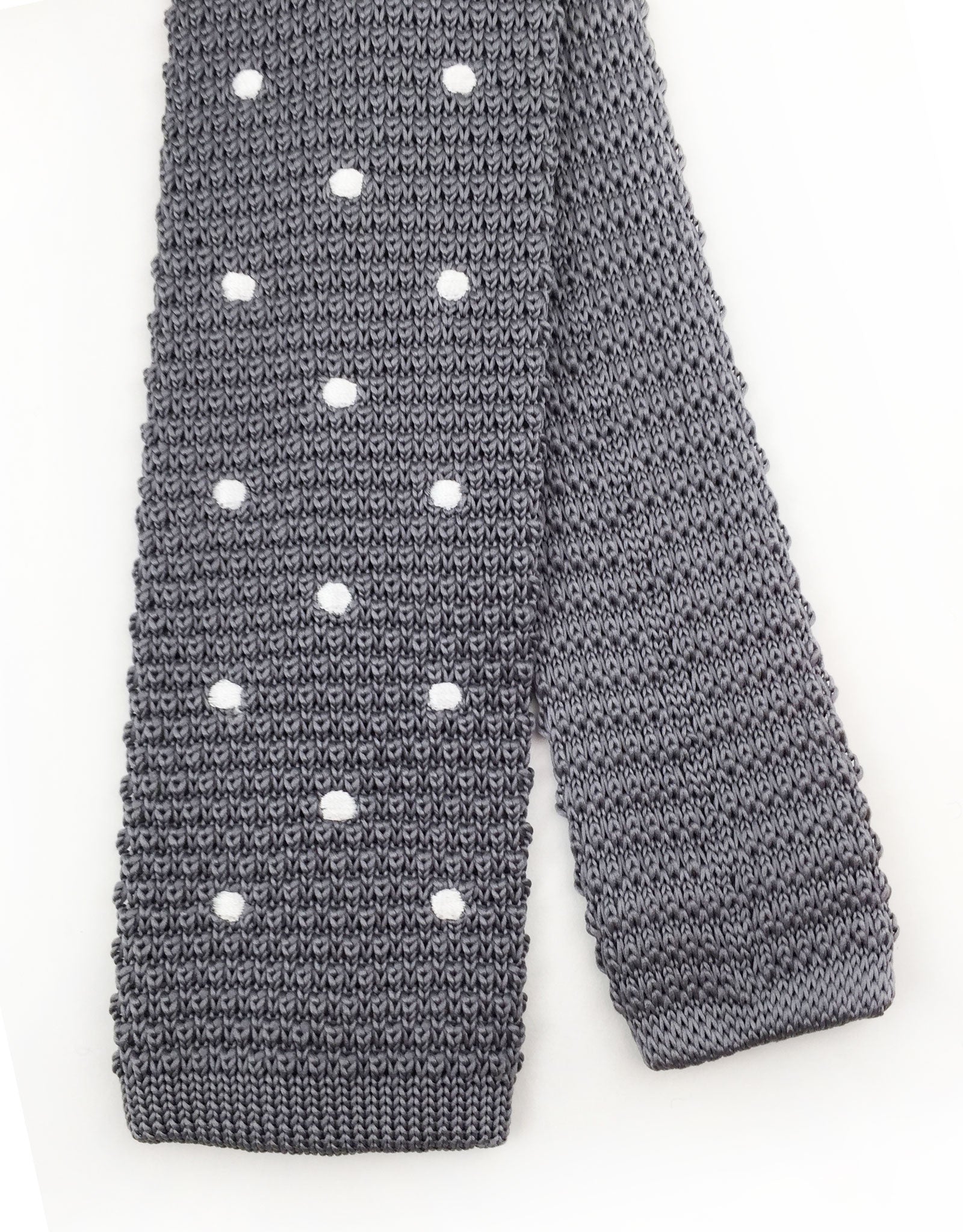 Cotton knitted Tie - Gray