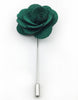 Dark Green Lapel Flower Pin