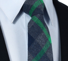 Green and Gray Tie