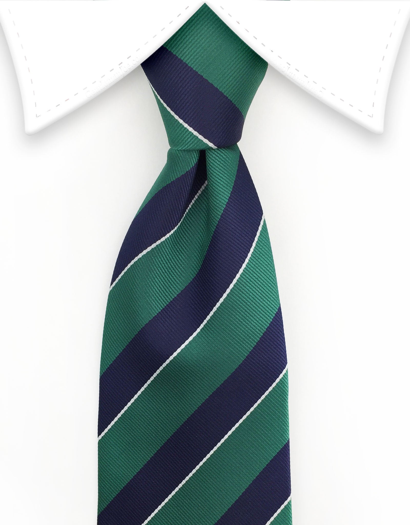 dark green and navy blue collegiate tie