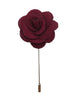 burgundy mens lapel flower pin