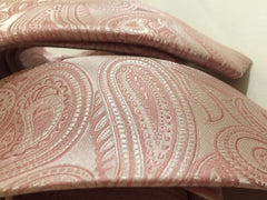 Blush Pink and Rose Gold Paisley Tie