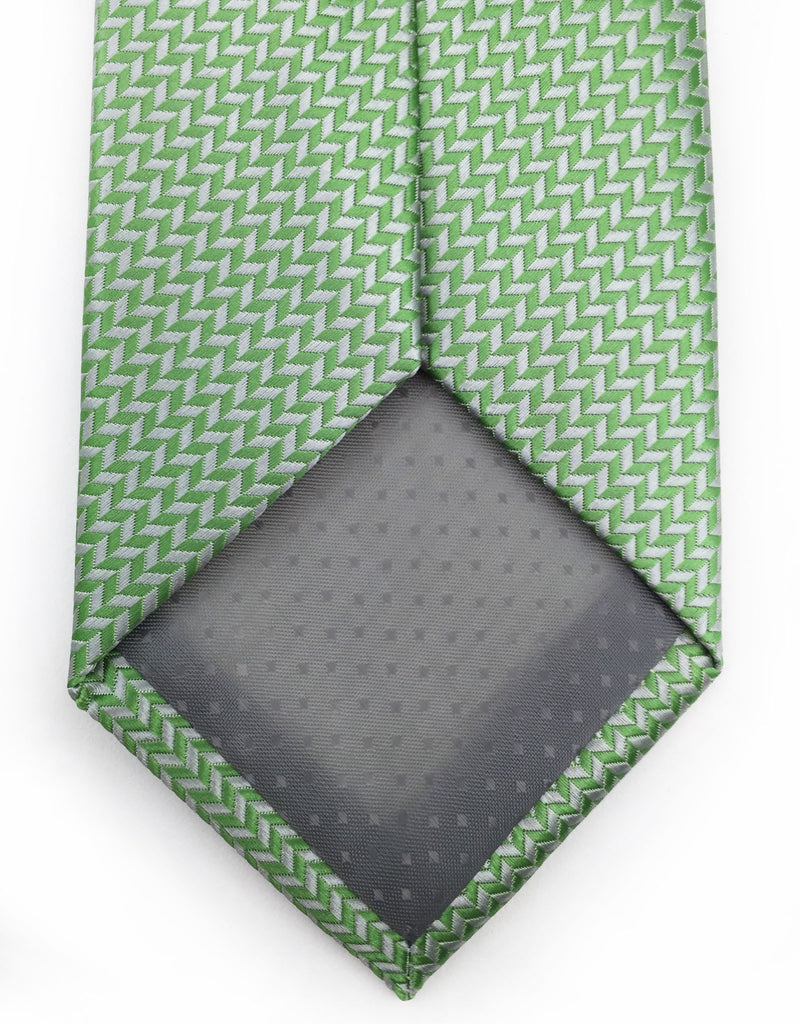 Light Green & Silver Herringbone Tie – GentlemanJoe