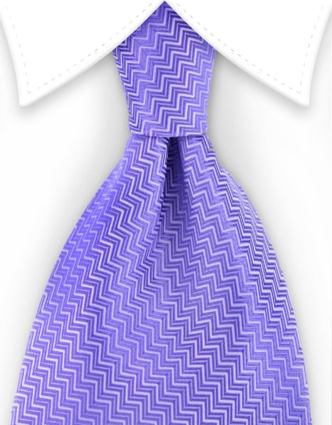 lilac herringbone necktie