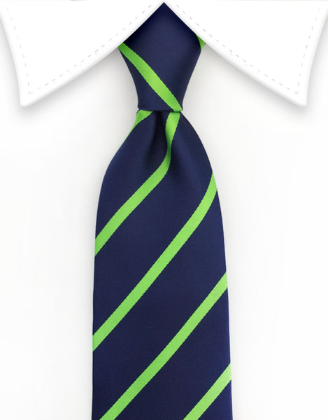 Navy & Lime Green Tie