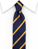 Navy Blue and Orange Skinny Tie