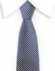 Navy blue and silver houndstooth tie