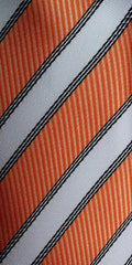 orange and white tie swatch